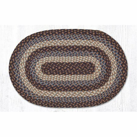 CAPITOL IMPORTING CO 20 x 30 in. Braided Oval Rug - Blue 02-743